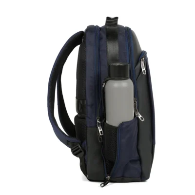 Buy Teakwood Barnim Anti-Theft Backpack - Navy Blue in bulk for Corporate Gifting | Corporate Gyft