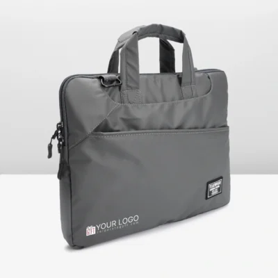 Buy Teakwood Premium Laptop Bag - Grey in bulk for Corporate Gifting | Corporate Gyft