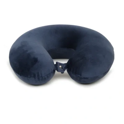Buy Teakwood Cozy Rest Neck Pillow - Navy Blue in bulk for Corporate Gifting | Corporate Gyft