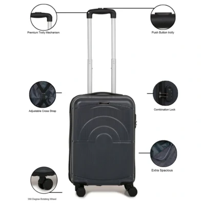 Buy Teakwood Dart Executive Cabin Trolley - Grey in bulk for Corporate Gifting | Corporate Gyft