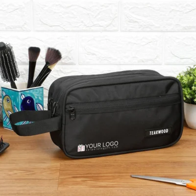 Buy Teakwood Voyage Travel Kit - Black in bulk for Corporate Gifting | Corporate Gyft