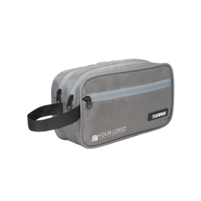 Buy Teakwood Voyage Travel Kit - Grey in bulk for Corporate Gifting | Corporate Gyft