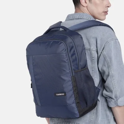 Buy Teakwood Trojan Commute Backpack - Navy Blue in bulk for Corporate Gifting | Corporate Gyft