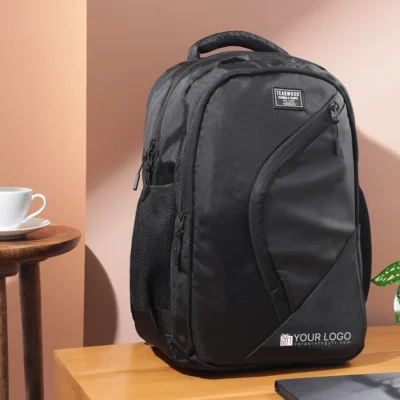 Buy Teakwood Umberto Executive Backpack - Black in bulk for Corporate Gifting | Corporate Gyft