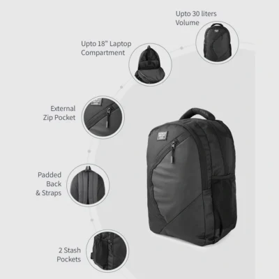 Buy Teakwood Umberto Executive Backpack - Black in bulk for Corporate Gifting | Corporate Gyft
