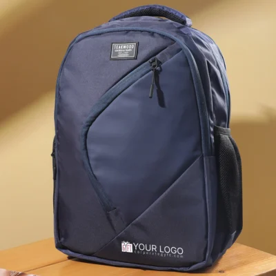 Buy Teakwood Umberto Executive Backpack - Navy Blue in bulk for Corporate Gifting | Corporate Gyft