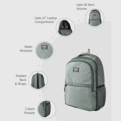 Buy Teakwood Vasily Urban Laptop Backpack - Grey in bulk for Corporate Gifting | Corporate Gyft