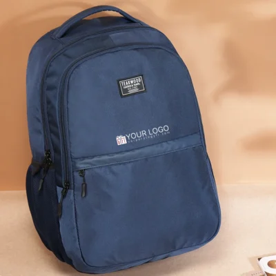Buy Teakwood Vasily Urban Laptop Backpack - Navy Blue in bulk for Corporate Gifting | Corporate Gyft