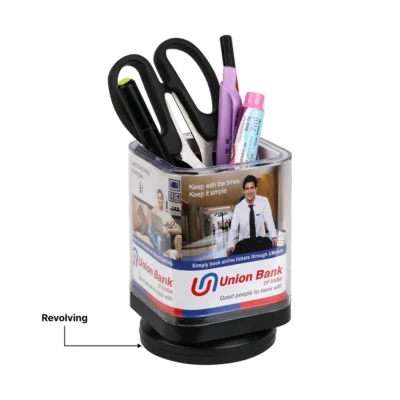 Buy Revolving Desk Pen Stand in bulk for Corporate Gifting | Corporate Gyft