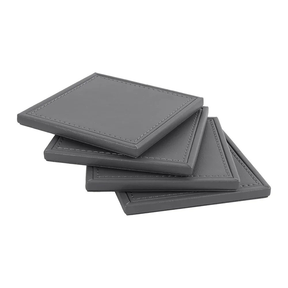 Executive Coaster Set with Holder – Grey Buy Executive Coaster Set with Holder – Grey in bulk for Corporate Gifting | Corporate Gyft