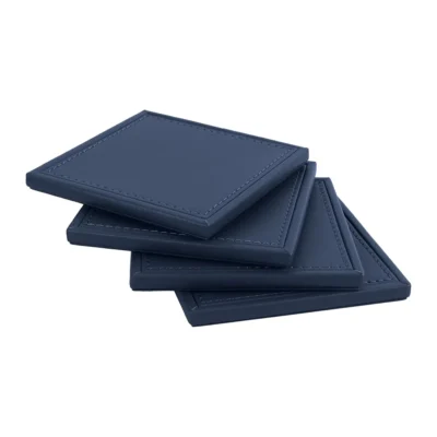 Buy Executive Coaster Set with Holder – Navy Blue in bulk for Corporate Gifting | Corporate Gyft