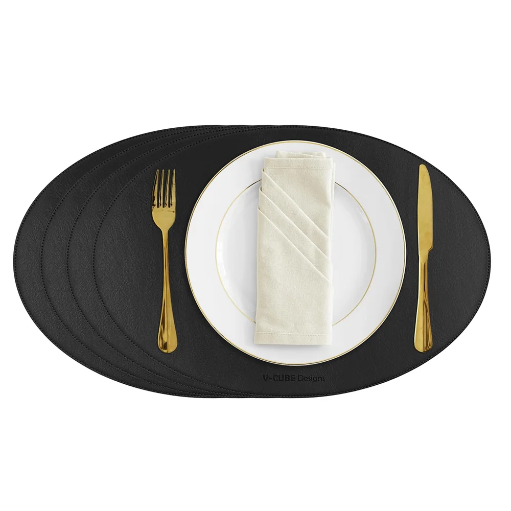 Elite Dining Placemat Set – Black Buy Elite Dining Placemat Set – Black in bulk for Corporate Gifting | Corporate Gyft