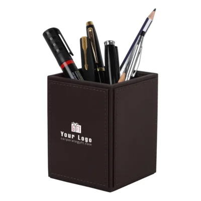 Buy Desktop Stationery Organizer – Brown in bulk for Corporate Gifting | Corporate Gyft