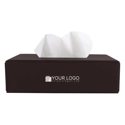 Buy Elegant Tissue Holder - Brown in bulk for Corporate Gifting | Corporate Gyft