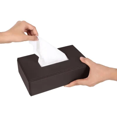 Buy Elegant Tissue Holder - Brown in bulk for Corporate Gifting | Corporate Gyft
