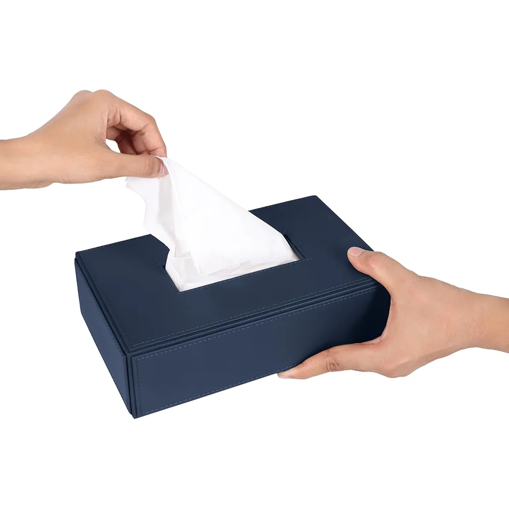 Elegant Tissue Holder - Navy Blue Buy Elegant Tissue Holder - Navy Blue in bulk for Corporate Gifting | Corporate Gyft
