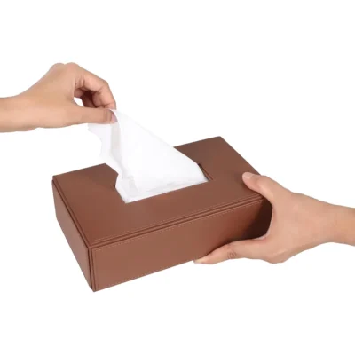 Buy Elegant Tissue Holder - Tan in bulk for Corporate Gifting | Corporate Gyft