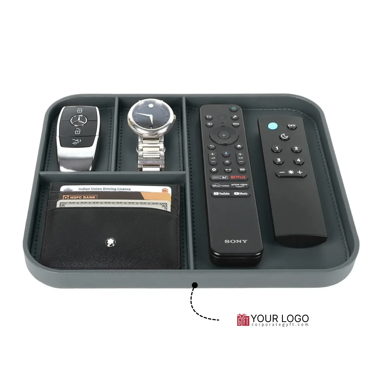 Executive Valet Tray – Gray Buy Executive Valet Tray – Gray in bulk for Corporate Gifting | Corporate Gyft