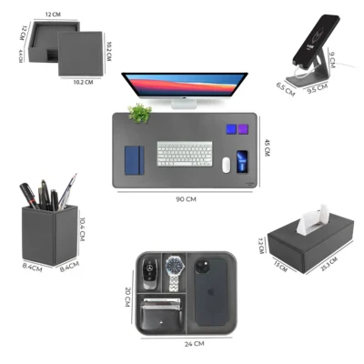 Buy Executive Desk Essentials Set – Grey in bulk for Corporate Gifting | Corporate Gyft