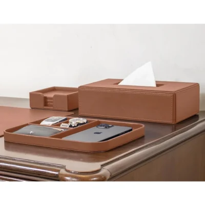Buy Executive Desk Essentials Set – Tan in bulk for Corporate Gifting | Corporate Gyft
