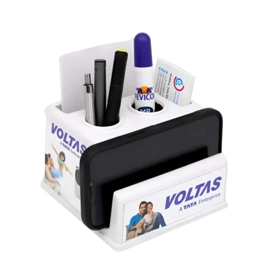 Buy Professional Pen and Phone Stand - White in bulk for Corporate Gifting | Corporate Gyft