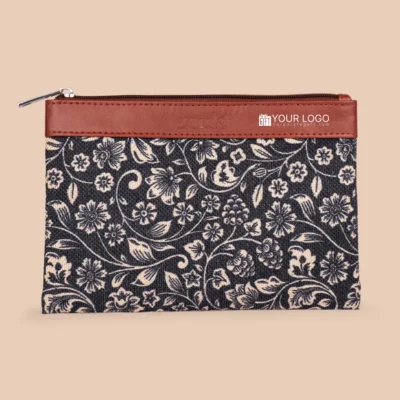 Buy Zouk Motif Zip Cosmetic Wallet in bulk for Corporate Gifting | Corporate Gyft