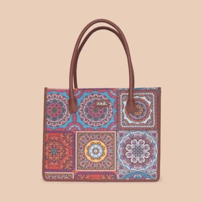 Buy Zouk Multicolor Mandala Book Tote in bulk for Corporate Gifting | Corporate Gyft