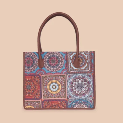 Buy Zouk Multicolor Mandala Book Tote in bulk for Corporate Gifting | Corporate Gyft