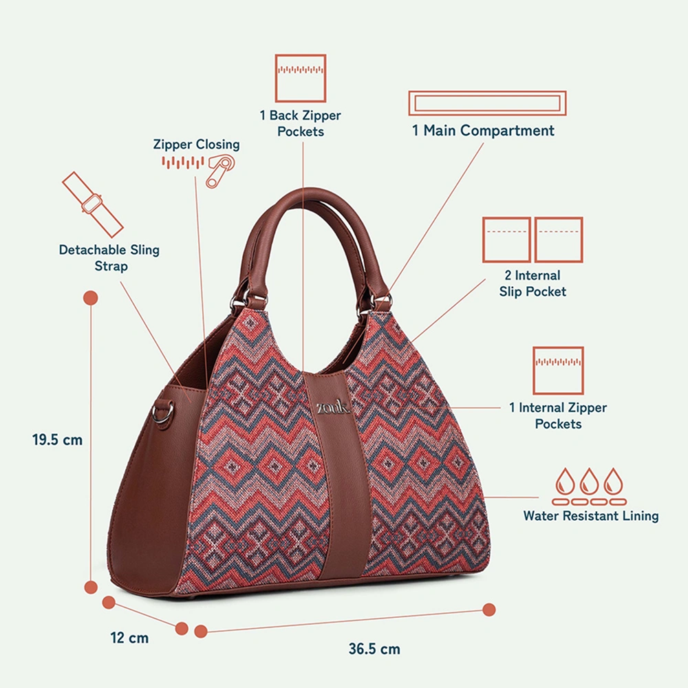 Zouk Konkona Statement Satchel Bag Buy Zouk Konkona Statement Satchel Bag in bulk for Corporate Gifting | Corporate Gyft