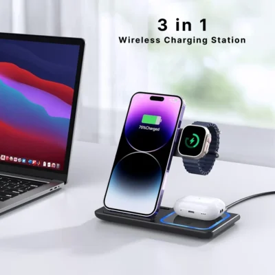 Buy Gearbit 3-in-1 Wireless Charging Dock in bulk for Corporate Gifting | Corporate Gyft