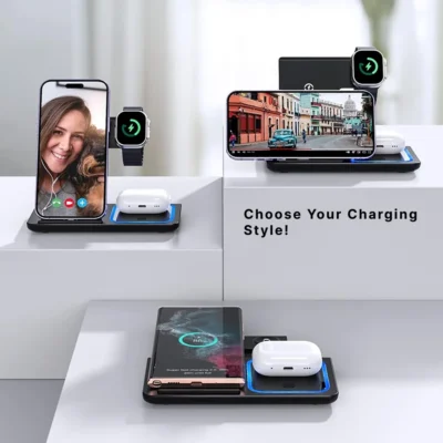 Buy Gearbit 3-in-1 Wireless Charging Dock in bulk for Corporate Gifting | Corporate Gyft