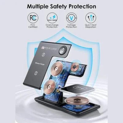 Buy Gearbit 3-in-1 Wireless Charging Dock in bulk for Corporate Gifting | Corporate Gyft