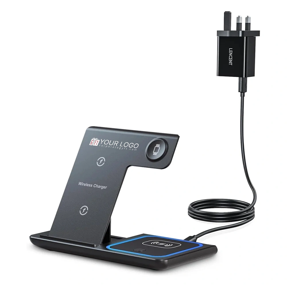 Gearbit 3-in-1 Wireless Charging Dock Buy Gearbit 3-in-1 Wireless Charging Dock in bulk for Corporate Gifting | Corporate Gyft