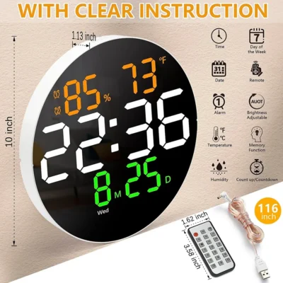 Buy Omega Multifunction Digital Wall Clock in bulk for Corporate Gifting | Corporate Gyft
