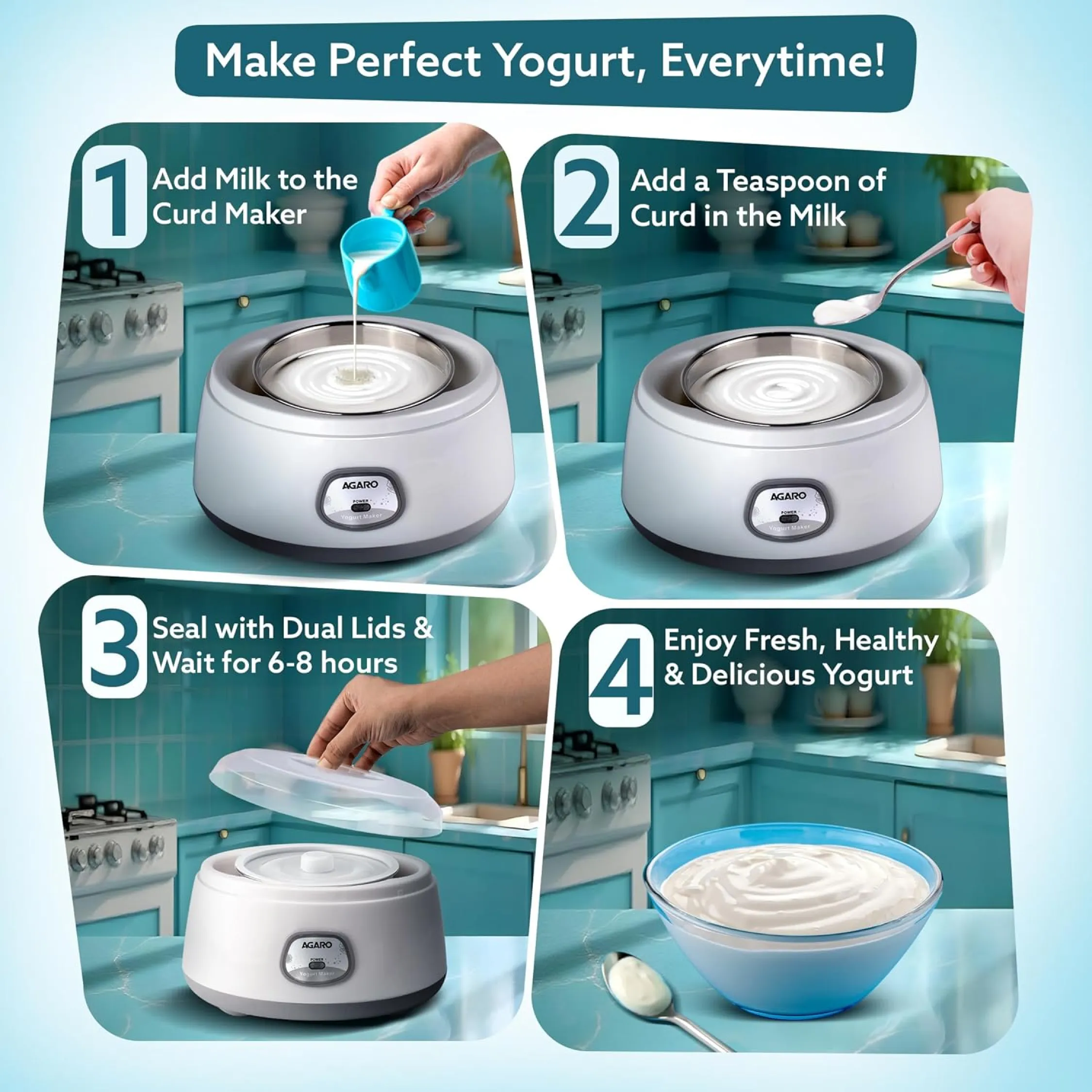 Agaro Classic Yogurt Maker Buy Agaro Classic Yogurt Maker in bulk for Corporate Gifting | Corporate Gyft