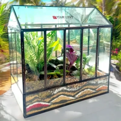 Buy Clear Glass House Terrarium in bulk for Corporate Gifting | Corporate Gyft