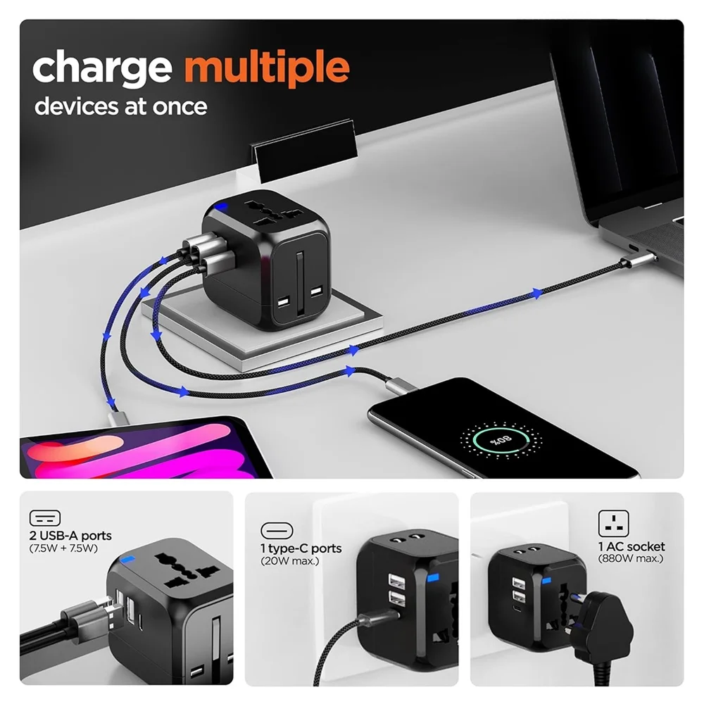 Byte Smart Global Charging Adapter Buy Byte Smart Global Charging Adapter in bulk for Corporate Gifting | Corporate Gyft