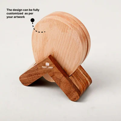 Buy Wooden Nest Coaster Set in bulk for Corporate Gifting | Corporate Gyft