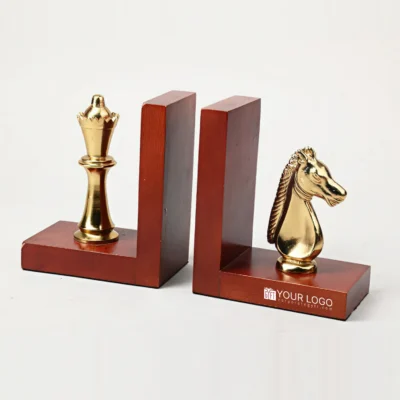 Buy Royal Strategy Chess Bookends in bulk for Corporate Gifting | Corporate Gyft