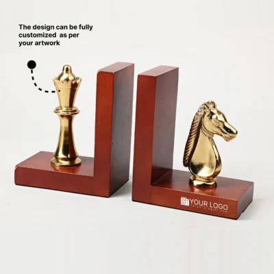 Buy Royal Strategy Chess Bookends in bulk for Corporate Gifting | Corporate Gyft