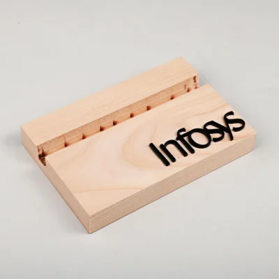 Buy Woodcrafted Desk Mobile Stand in bulk for Corporate Gifting | Corporate Gyft