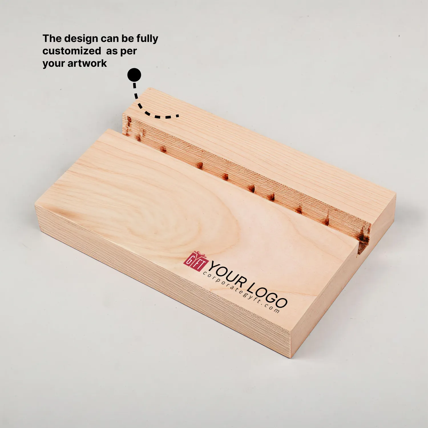 Woodcrafted Desk Mobile Stand Buy Woodcrafted Desk Mobile Stand in bulk for Corporate Gifting | Corporate Gyft