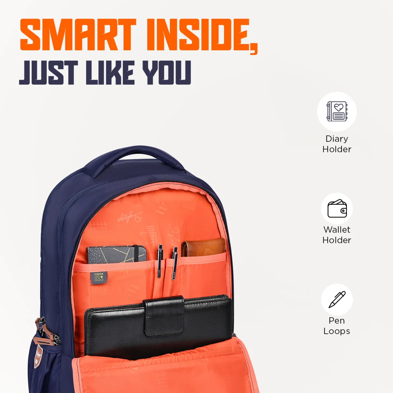 Skybags Galaxy Corporate Bag - Navy Blue Buy Skybags Galaxy Corporate Bag - Navy Blue in bulk for Corporate Gifting | Corporate Gyft