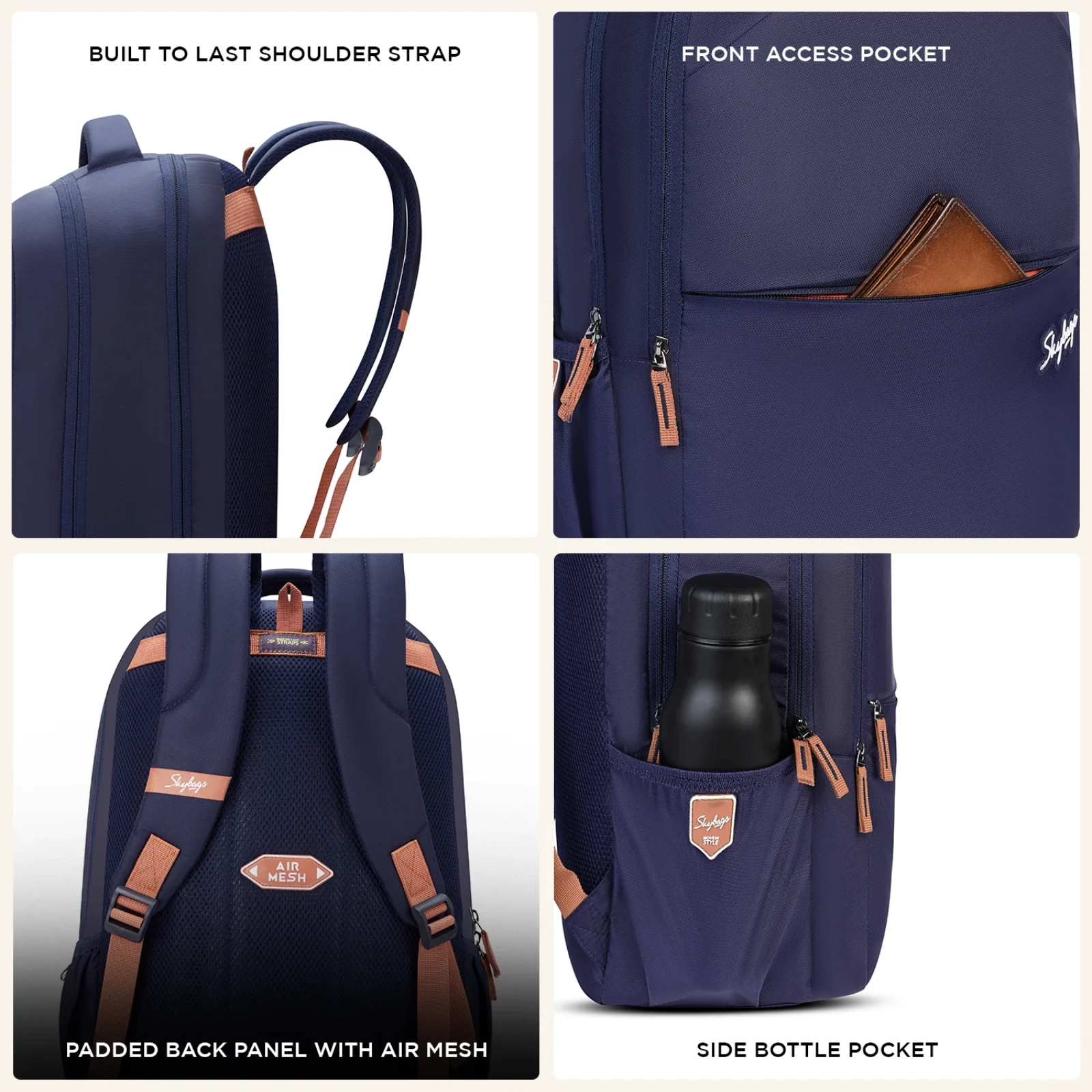 Skybags Galaxy Corporate Bag - Navy Blue Buy Skybags Galaxy Corporate Bag - Navy Blue in bulk for Corporate Gifting | Corporate Gyft