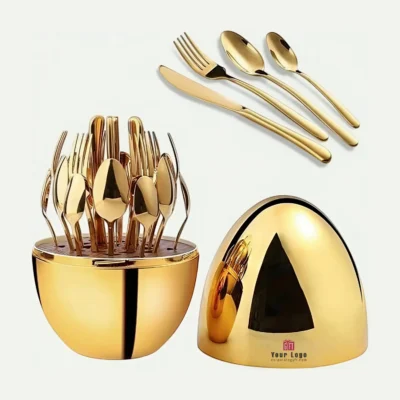 Buy Golden Elegance Cutlery Set in bulk for Corporate Gifting | Corporate Gyft