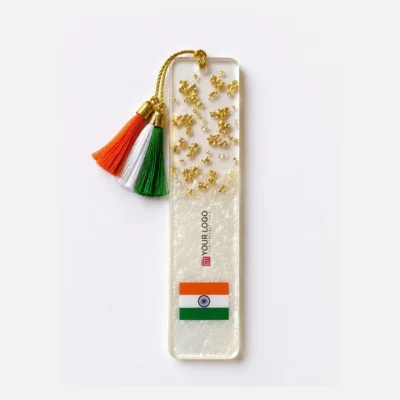 Buy Indian Flag Resin Bookmark in bulk for Corporate Gifting | Corporate Gyft