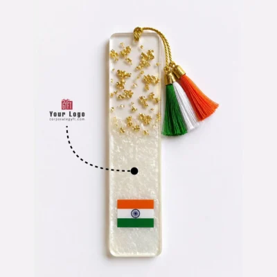 Buy Indian Flag Resin Bookmark in bulk for Corporate Gifting | Corporate Gyft