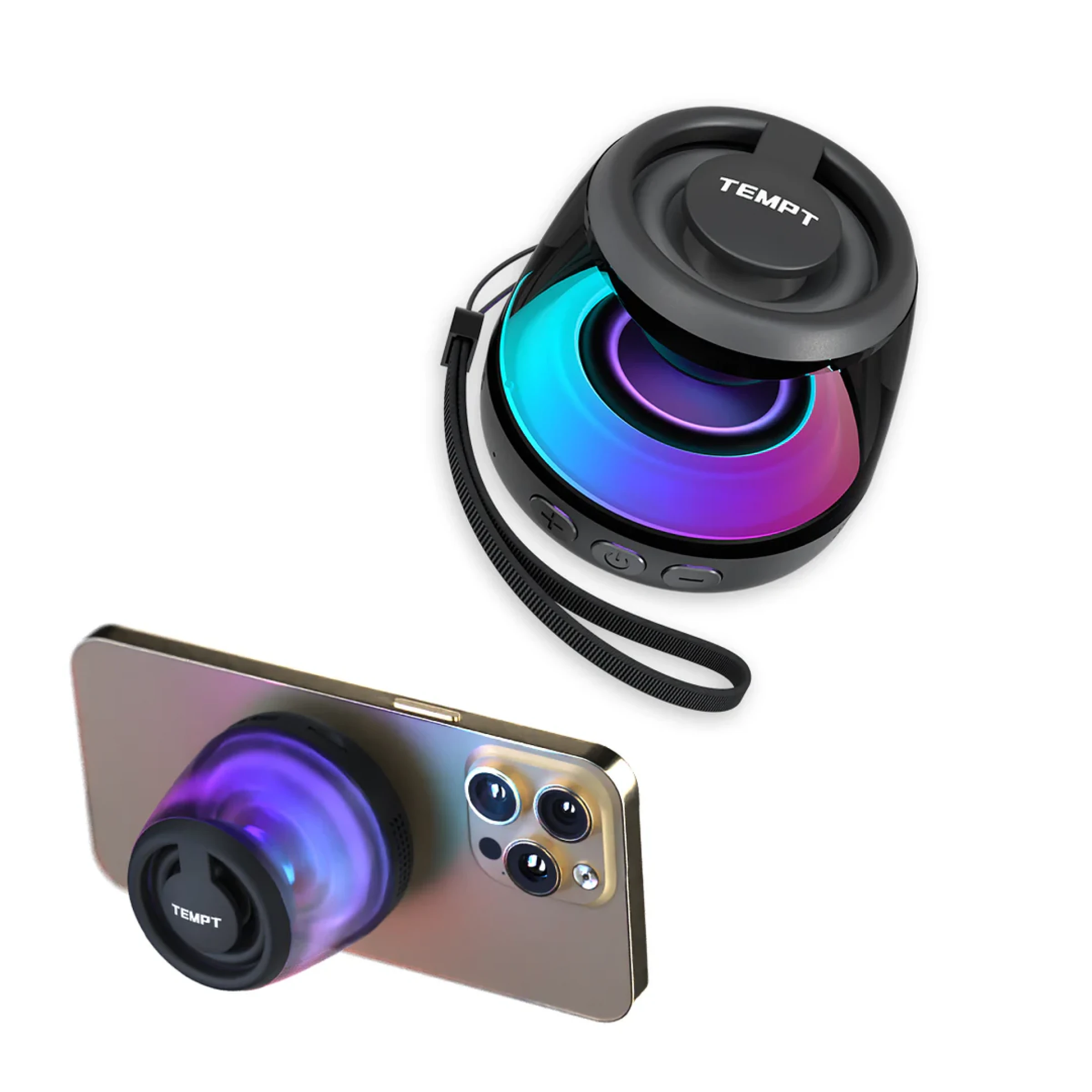 Tempt Pocket Bluetooth Speaker - Black Buy Tempt Pocket Bluetooth Speaker - Black in bulk for Corporate Gifting | Corporate Gyft