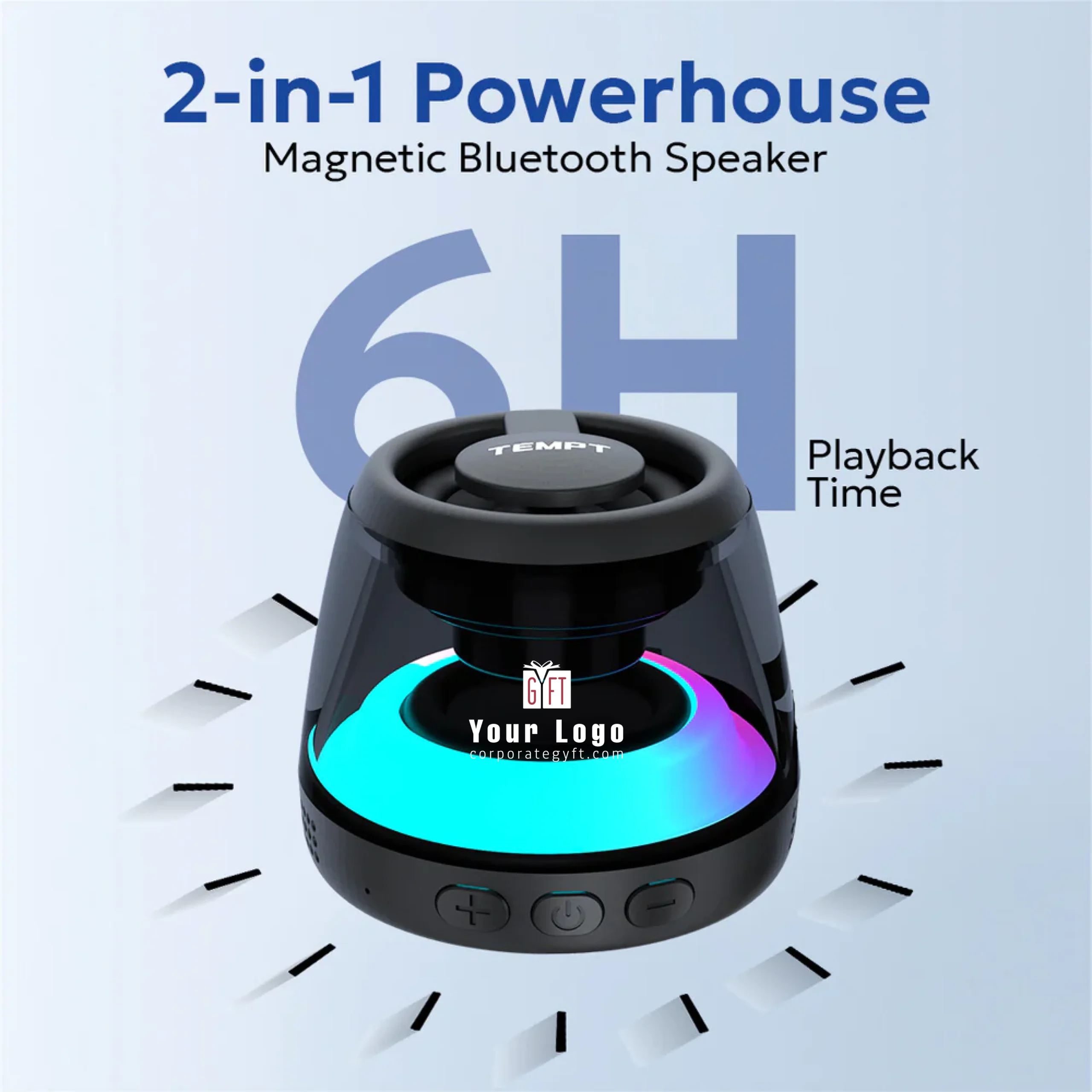Tempt Pocket Bluetooth Speaker - Black Buy Tempt Pocket Bluetooth Speaker - Black in bulk for Corporate Gifting | Corporate Gyft