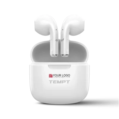 Buy Tempt Smart Wireless Earbuds – White in bulk for Corporate Gifting | Corporate Gyft